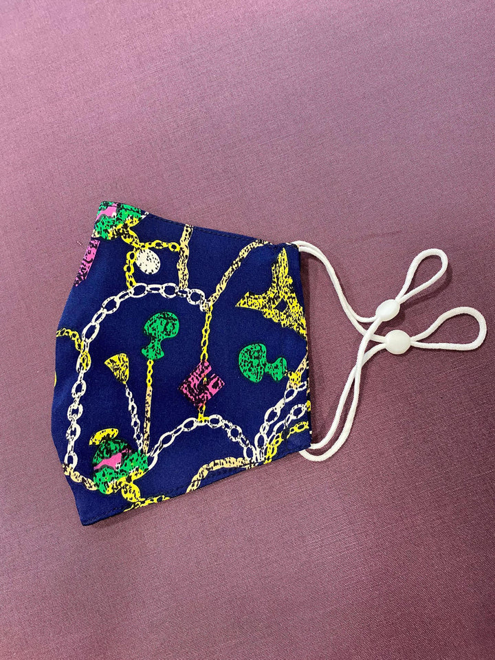 Roisin Cross Silks Face Masks French Blue