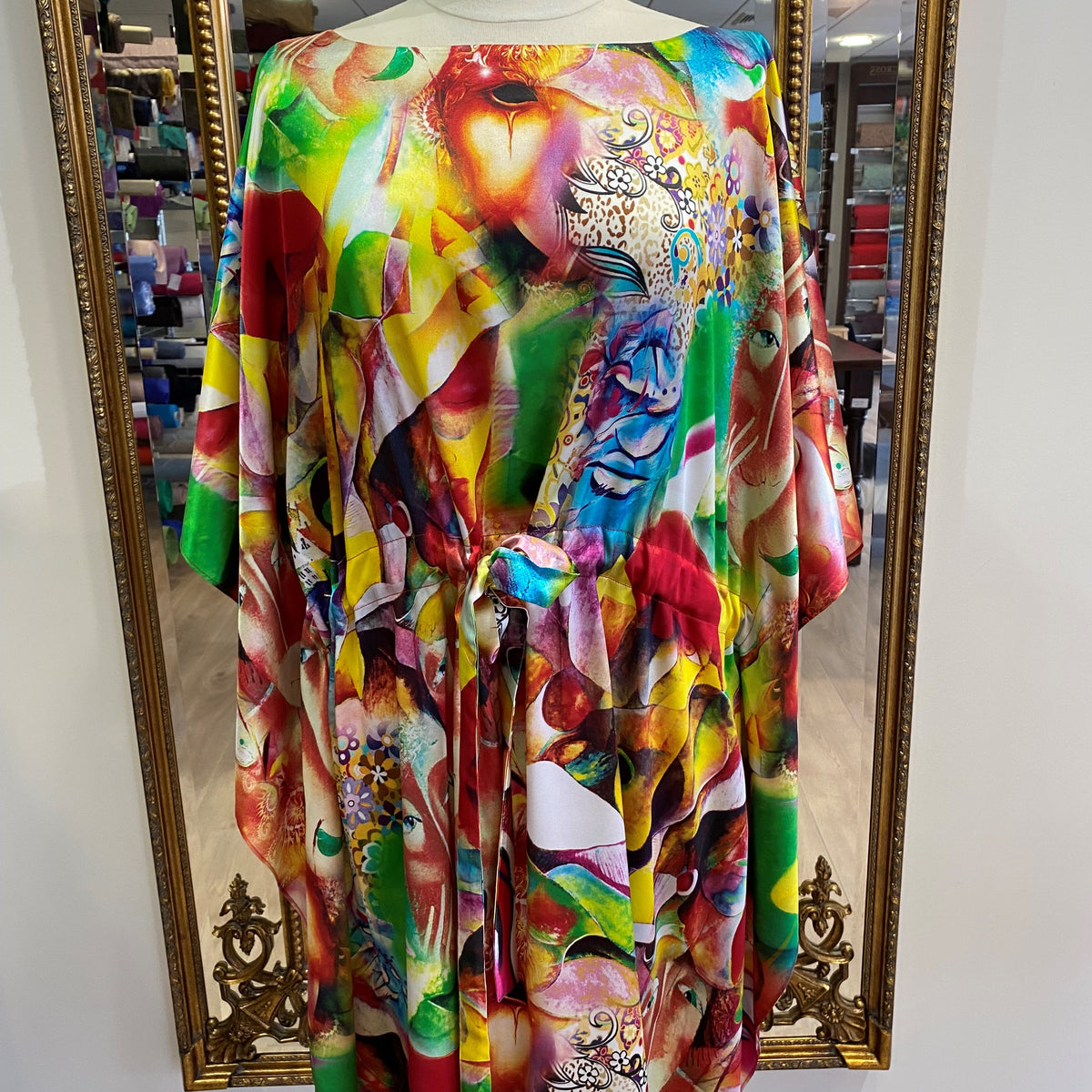 Silk Kaftan Purple Lobster Bisque