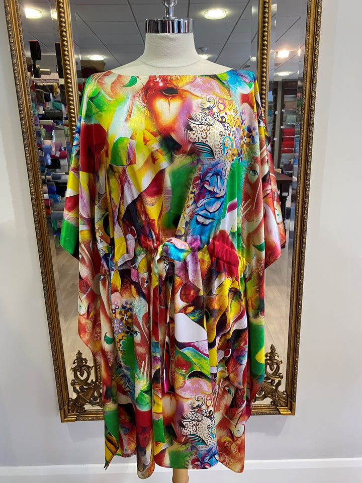 Silk Kaftan Purple Lobster Bisque