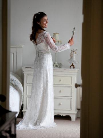 French Beaded Lace Bridal Gown