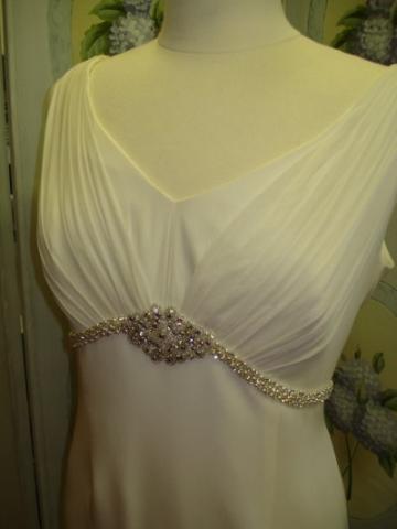 Ivory Treble Silk Cepe and Chiffon