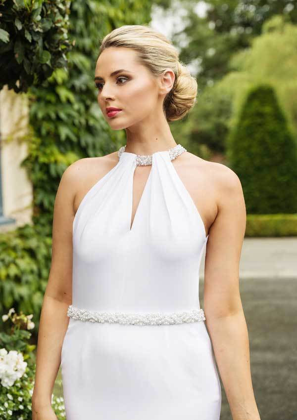 White Treble Weight Silk Crepe