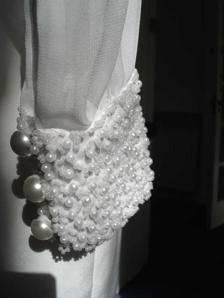 Beaded Silk Crepe Cuff