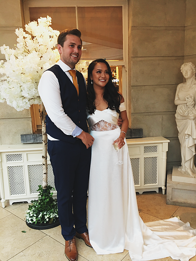 Treble Silk Satin Crepe and Bridal Lace