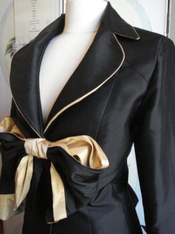 Black and Gold Thai Silk