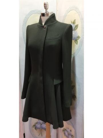 Forest Green Wool Crepe
