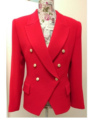 Valentino Red Wool Crepe