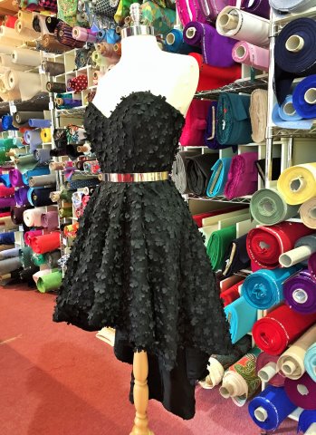 Silk Dupion and Appliqued Lace