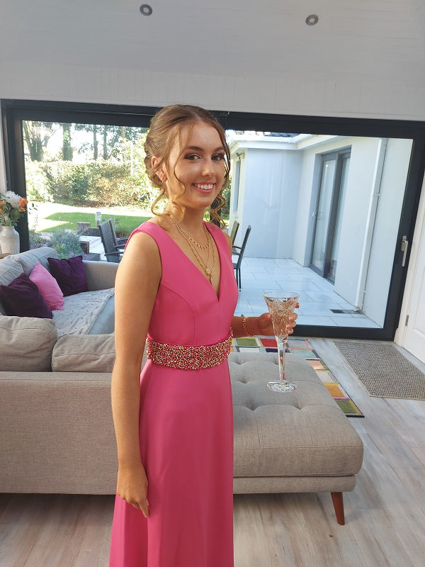 Double Weight Silk Crepe Debs Dress