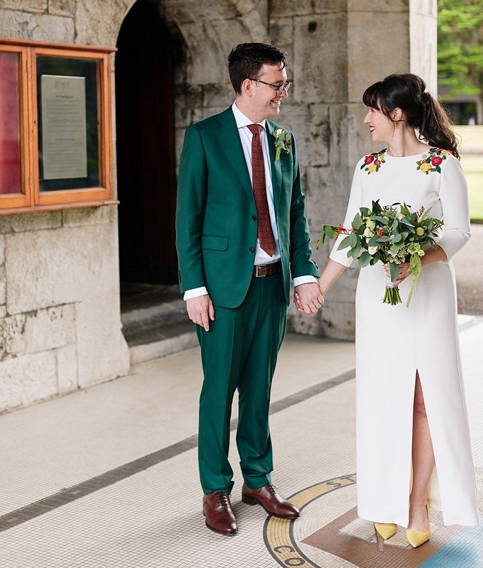 Treble Weight Silk Crepe Wedding Dress