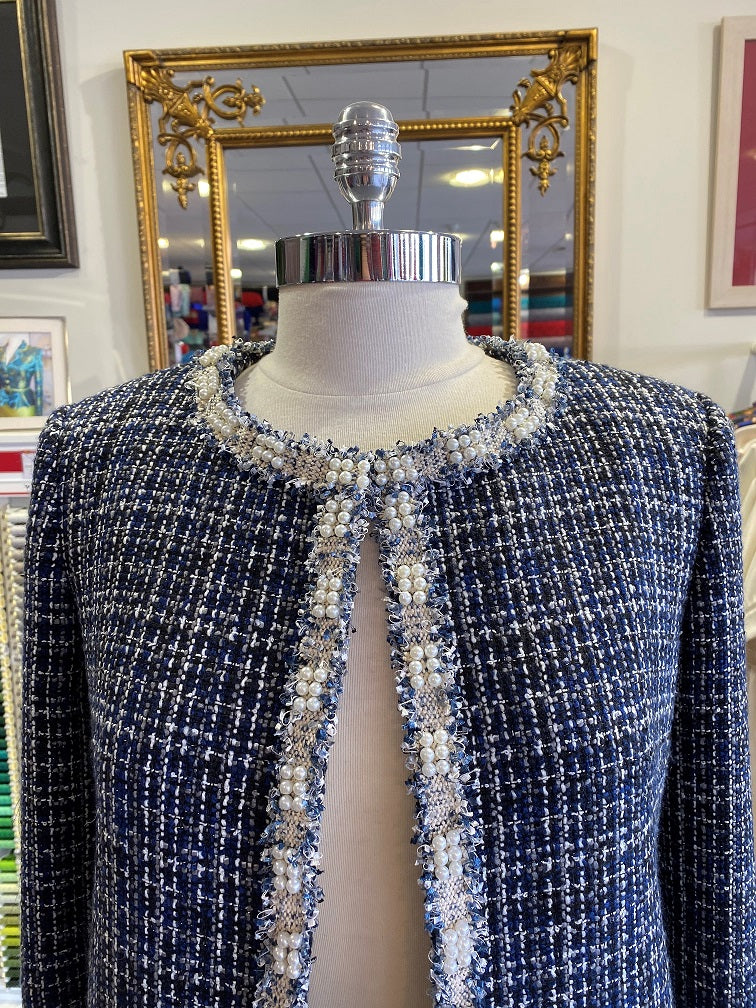 Wool Mix Jacket with Trimming Detail