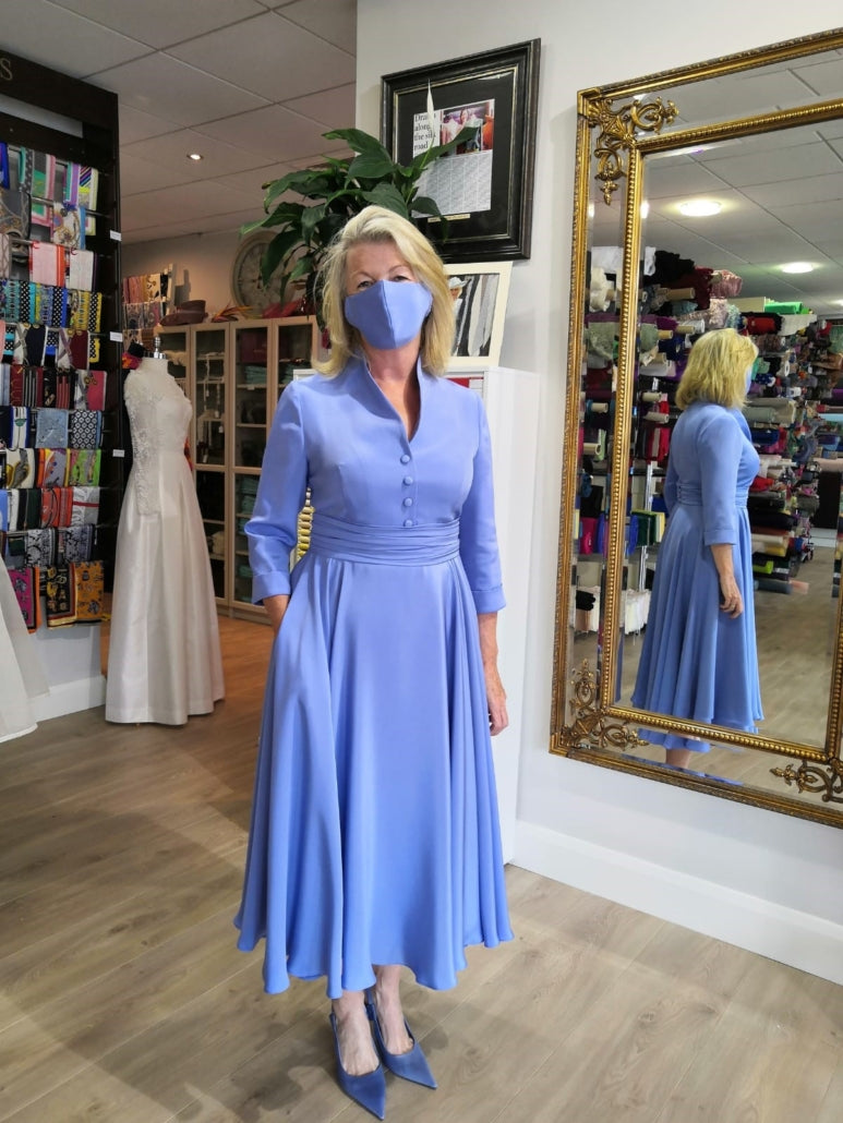 Provencale Double Weight Silk Crepe Dress with Pockets