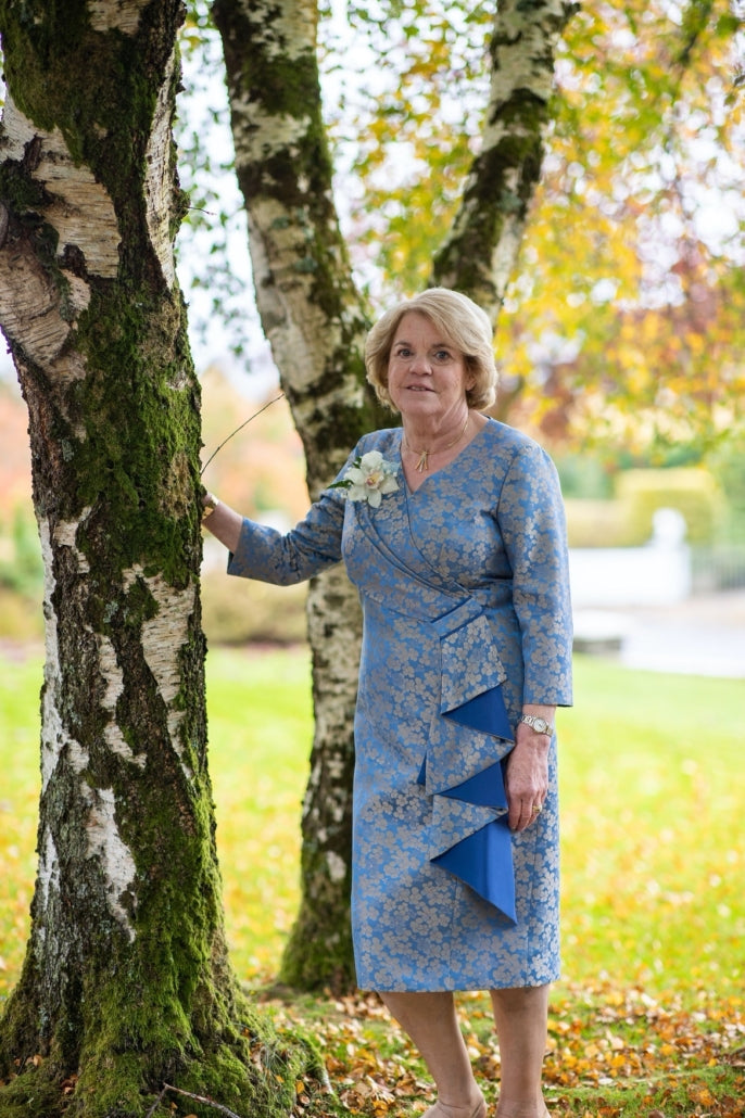 Printed Silk Crepe Dress