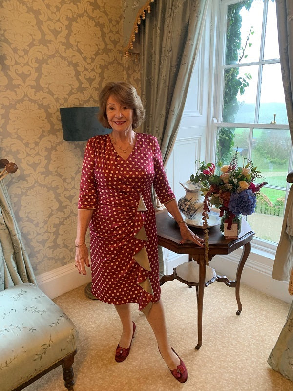 Printed Silk Satin Dress