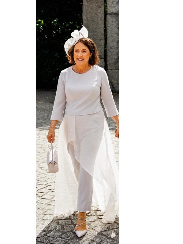 Silk Crepe and Silk Organza Dress