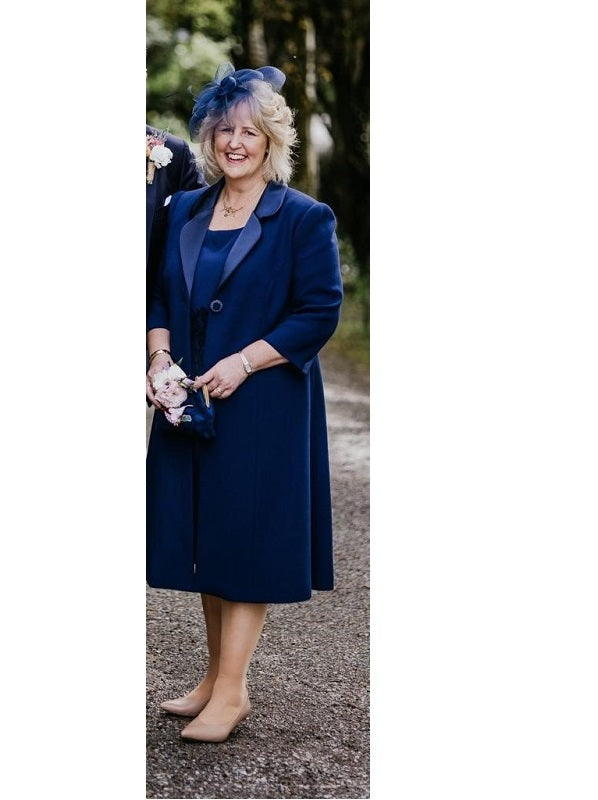 Wool Crepe and Silk Satin Dress and Coat