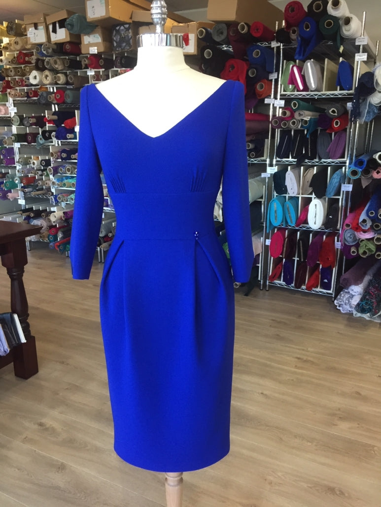 Cobalt Blue Wool Crepe