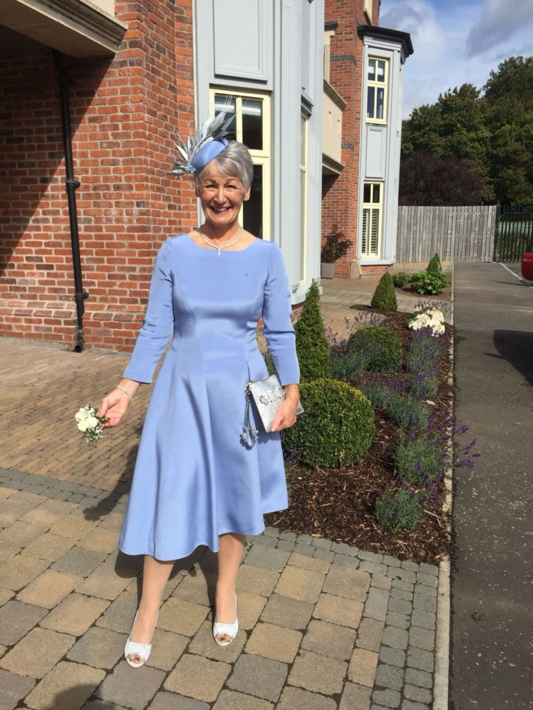 Cornflower Blue Silk Crepe