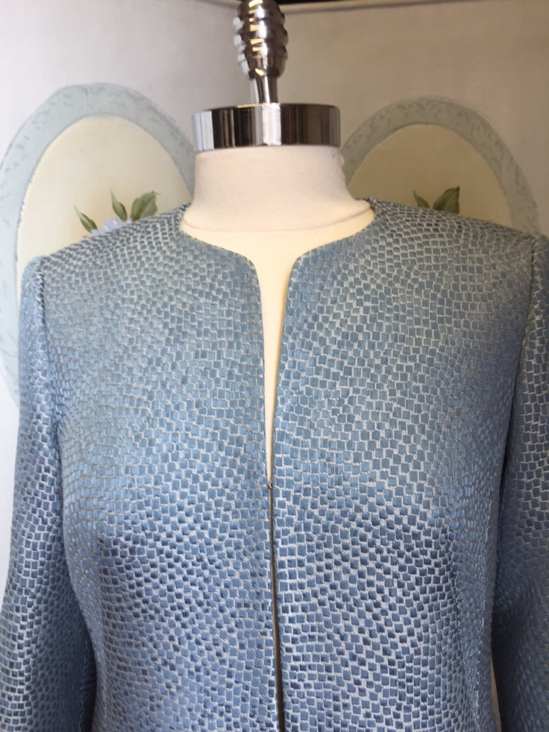 Gun Metal Tesserae Silk Coat