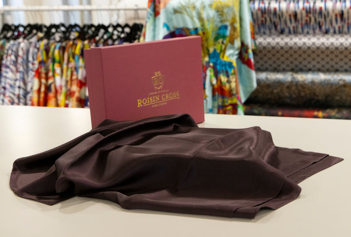 Aubergine Irish-Made Oxford Silk Pillowcase